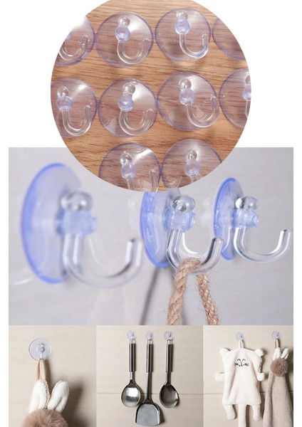 100'LÜ Paket Küçük Her Yere Sabitlenebilir ve Yapışabilir Küçük Vantuzlu Askı modelleri