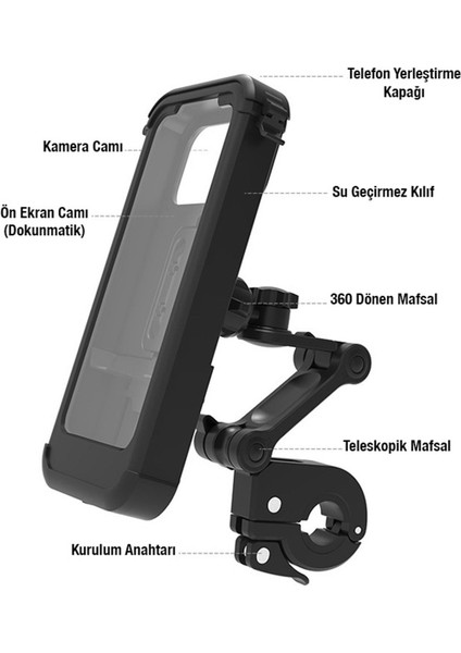 Telefon Su Geçirmez Gidon Tutucu Sağlam Kolay Stand modelleri