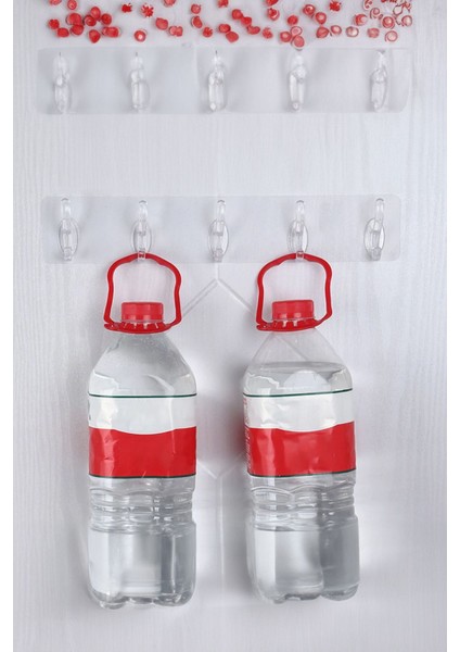 Duvara Asılabilir Kancalı Kendinden Yapışkanlı 5'li Askı Seti