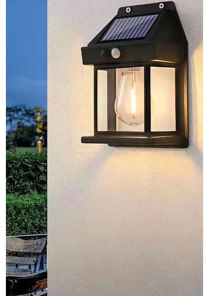 Şık Suya Dayanıklı Hareket Sensörlü Güneş Enerjili Aydınlatma: Ampul Şekilli, Bahçe, Balkon