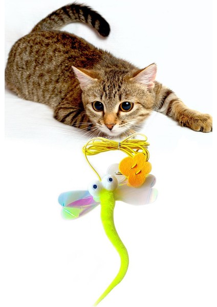 Kelebek Model Elastik Kedi Oyun Oltası, Kendinden Yapışkanlı, Sağlığa Zararsız, Portatif fiyatları