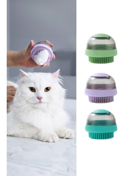 Kedi Köpek Temizleme Yıkama İçin Silikon Fırça
