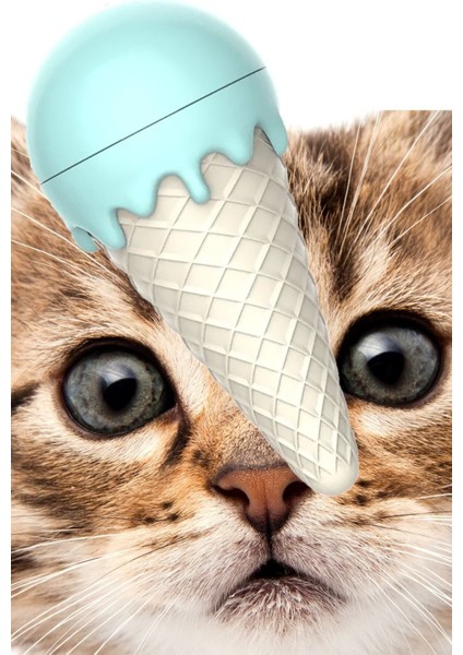 Kedi Nanesi Dondurma Şekilli İce Cream Oyuncak, Doğal Catnip Otu, Kedi İçin