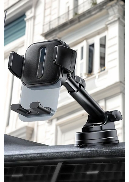 Gidon Üzeri Cama Yapışabilir Vantuzlu Özel Araç Içi Telefon Tutucu Yeni Nesil Kolay Yanal Destekli