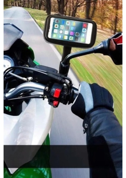 Gidon Üzeri 360 Derece Dönebilen Fermuarlı Su Geçirmez Telefon Tutucu indirimleri