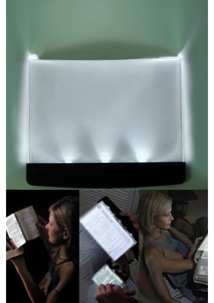 Işıklı Kitap Okuma Paneli Karanlıkta Kitap Okuma Işığı Ledli