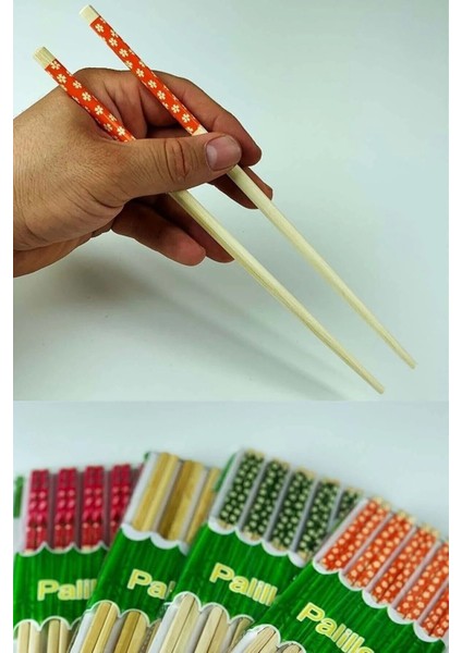 Özel Tasarımlı Çin Çubukları Yemek Sushi Yeme Kaşığı Chopstickler 10'lu