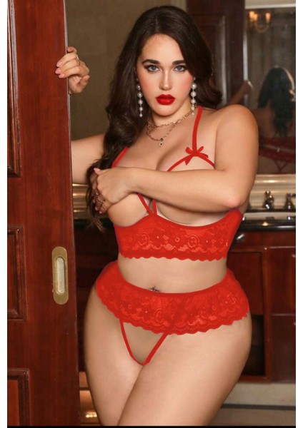 Fantezi Sexy Büyük Beden Dantel Takım