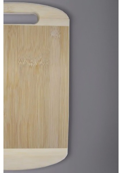 Bambu Oval Kenarlı Büyük Boy Kesim Panosu, 24 x 34 cm Bambu Kesim Tahtası, Et Tahtası