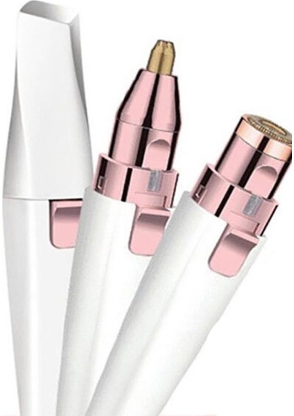 Şarjlı Kaş ve Tüy Alma Cihazı: Yüz, Burun, Yanak ve Bikini Bölgesi Için 2 Başlıklı Epilatör