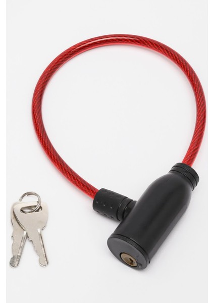 11X80 cm Çelik Tel Bisiklet Bebek Arabası Motor Scooter Kilidi Anahtarlı Kilit