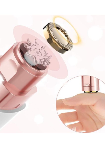 2 Başlıklı Işıklı Epilatör Seti: Yüz ve Çene Için Kaş Düzleştirici ve Kıl Alma modelleri