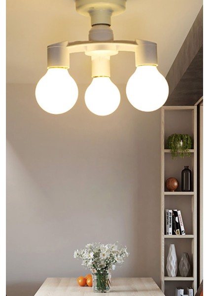 E27 3lü Duy Çoğaltıcı - Lamba Duy Çoklayıcı - E 27 3 In 1 Ampul Duy Çoğaltma Studio Lamp