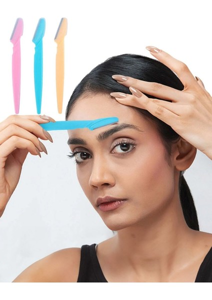 Kaş Düzenleyici Şekillendirici 3 Adet Jilet Yüz ve Kaş Tüylerini Almak Için Kolay Kullanımlı Jilet modelleri