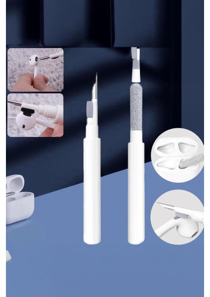 Çok Amaçlı Kulaklık Temizleme Çubuğu Kiti Fırçası Temizleme Çubuğu Kapaklı