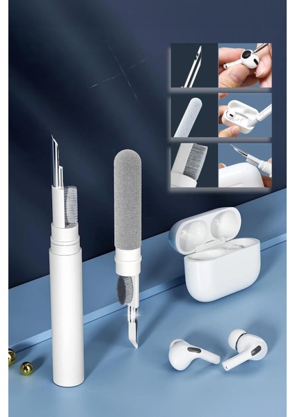 Çok Amaçlı Kulaklık Temizleme Çubuğu Kiti Fırçası Temizleme Çubuğu Kapaklı fırsatları