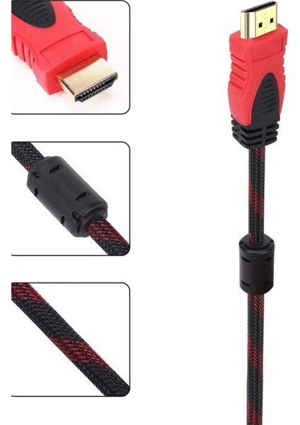 HDMI Kablosu, 1.5 Metre Uzunluk, Aşınmaz Kablo, Bilgisayar ve Monitör Için, Yüksek Çözünürlük
