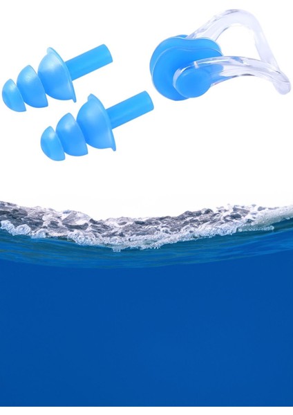 Havuz Deniz Için Burun Tıkacı Kulak Tıkacı Set Profesyonel Tıkaç