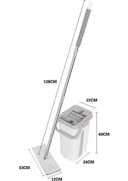 Ev Tipi Düz Mop Seti, Portatif Temizlik Aracı, Yer Kaplamaz Yapı modelleri
