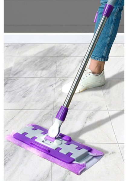 Mikrofiber Sihirli Mop Paspas, Mandallı Başlık ile Bezi Kolayca Takıp Kullanabilirsiniz
