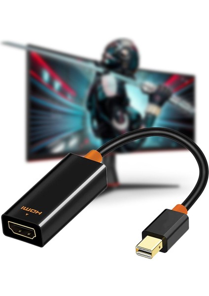 Mini Displayport To HDMI Dönüştürücü Adaptör, Siyah MNDP2HD, Görüntü Dönüştürücü