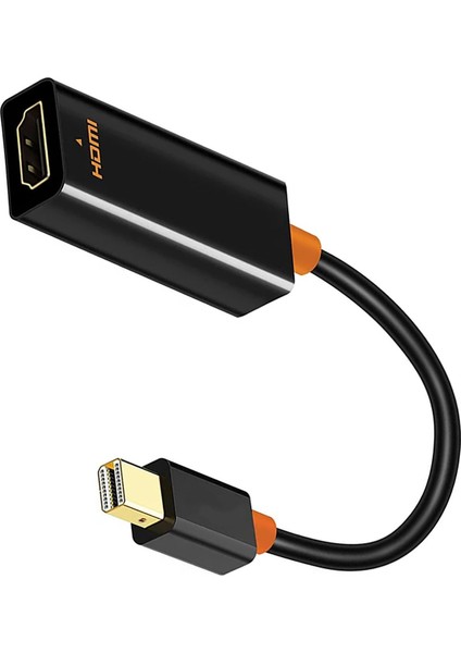 Mini Displayport To HDMI Dönüştürücü Adaptör, Siyah MNDP2HD, Görüntü Dönüştürücü