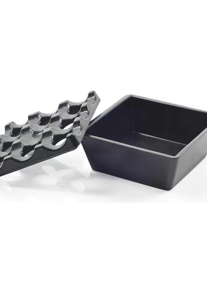 Metal Siyah 9 Delikli Kül Tablası, Küllük, Kül Tutmaz, Kırılmaz ve Dayanıklı Kül Tablası fırsatları