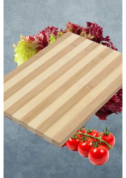 20X30 cm Bambu Kesim Panosu, Kesme Tahtası, Salata Tahtası, Et Tahtası Küçük Boy