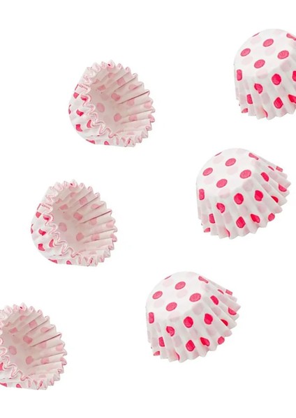 Şirin Dalgalı Kek Kalıbı: Cupcake Yuvarlak Kalıp 65X38 mm - 2 Adet Beyaz Kırmızı Desenli indirimleri