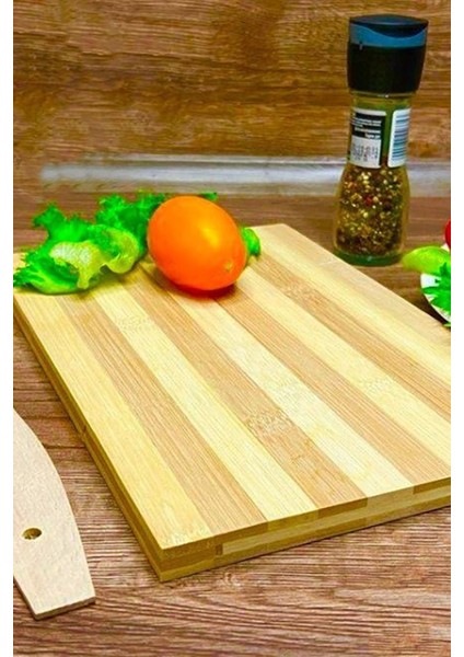 Tezgah Üstü Bambu Kesme Tahtası, Kaymaz Ekmek Tahtası 20X30X1.4 Cm, Kesme Tepsisi modelleri