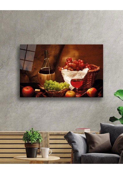 - Kadeh ve Meyveler Cam Tablo Wine And Fruits fiyatları