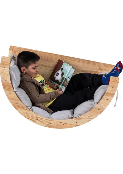 Joykidstoy Montessori Masa Pikler Halkası Okuma Köşesi ve Sallanma Kemeri