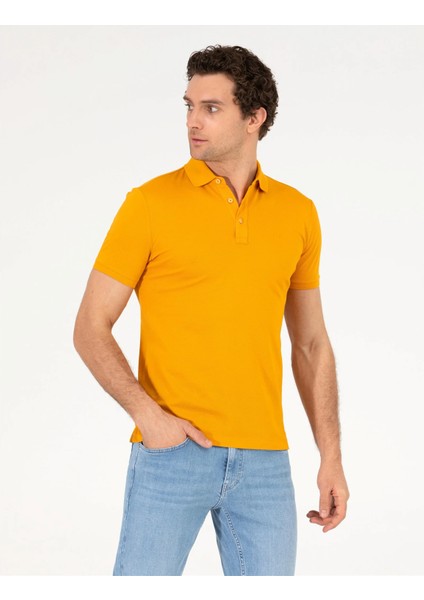 Erkek Polo Yaka Slim Fit Basic T-Shirt-Hardal