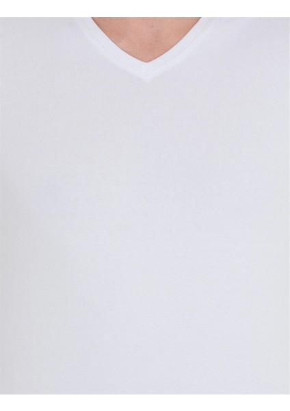 Erkek Slim Fit Basic Tişört-Beyaz indirimleri
