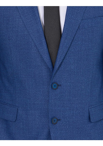 Erkek Slim Fit Takım Elbise-Indigo indirimleri