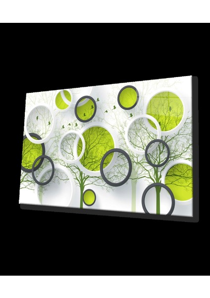 - Yeşil Daireler Cam Tablo Green Flats