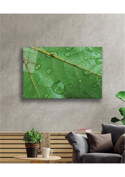 - Su Damlası Yaprak Yeşil Cam Tablo fiyatları