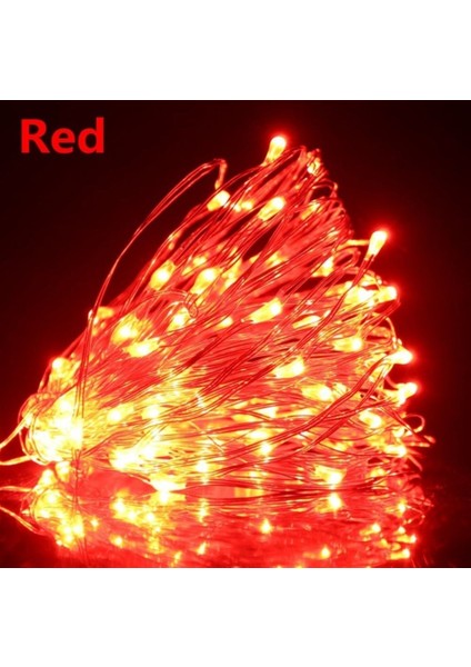 LED Işıklı Süsleme Paketi -2 Adet 7 Li Balon Standı Kırmızı Peri Ledli -14 Adet Renkli Metalik Balon-2 Adet Peri LED Kırmızı