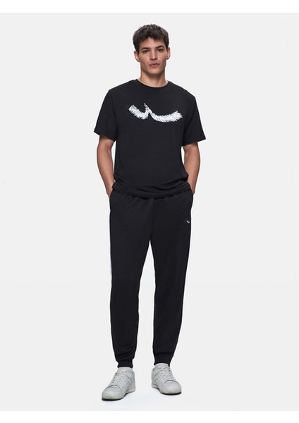 Ronala Siyah Erkek Sıfır Yaka Kısa Kol T-Shirt 1225841766089200