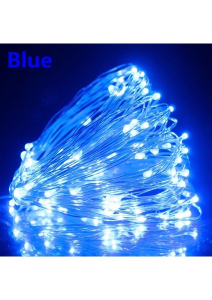 LED Işıklı Süsleme Paketi -2 Adet 7 Li Balon Standı Mavi Peri Ledli -14 Adet Renkli Metalik Balon-2 Adet Peri LED Mavi
