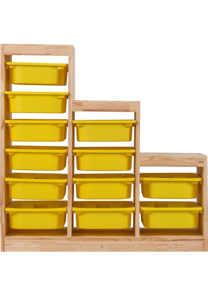 Joykidstoy Zikzak Oyuncak Organizatör Dolabı (Ahşap)