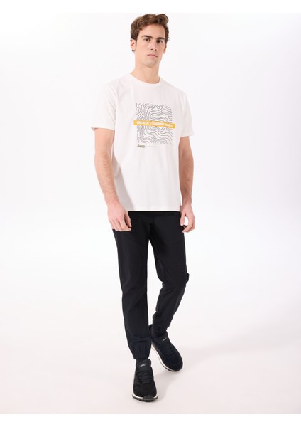 Lastikli Bel Lastikli Paça Relaxed Siyah Erkek Pantolon J5SM-PNT7202