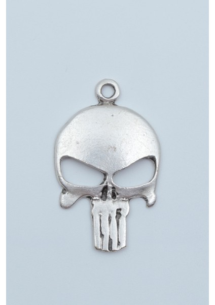 Punisher Cezalandırıcı Gümüş Kaplama Kolye Ucu