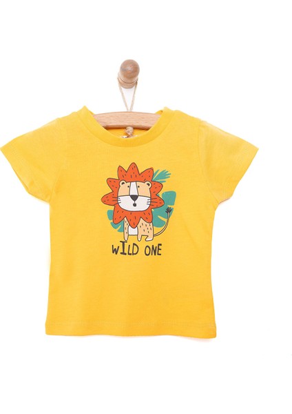 Basic Aslan Baskılı Tshirt Erkek Bebek