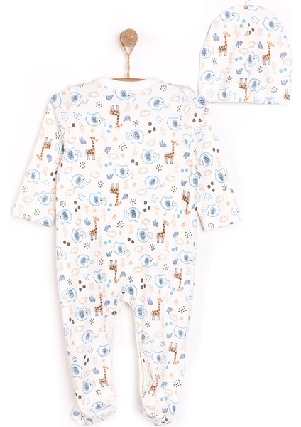 Yenidoğan Hayvanlar Baskılı Erkek Tulum-Şapka Erkek Bebek fiyatları