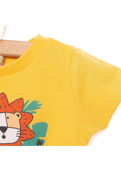 Basic Aslan Baskılı Tshirt Erkek Bebek