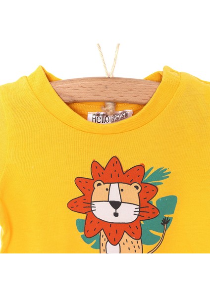 Basic Aslan Baskılı Tshirt Erkek Bebek
