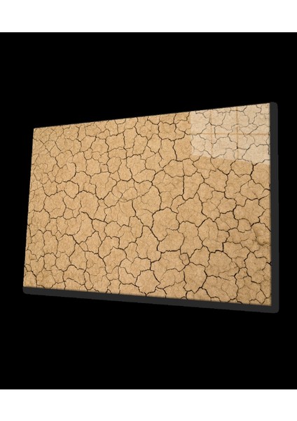 - Çöl Kuru Çatlak Toprak Cam Tablo