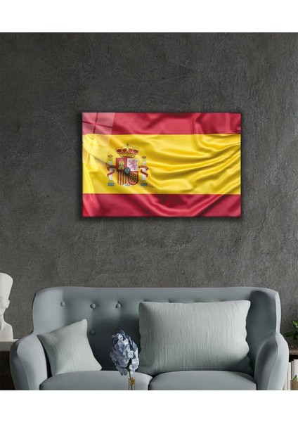 - Ispanya Bayrağı Cam Tablo Spain Flag fiyatları