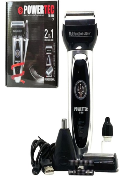 Powertec Günlük Sakal ve Burun Makinesi TR-250